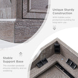 ACCOHOHO Farmhouse 6 Drawer Dresser for Bedroom, 52 Inch Wide Modern Dresser TV Stand with Large Drawers & Bar Handles, Rustic Wood Dresser Chest of Drawers for Bedroom, Living Room, Hallway, Grey ACCOHOHO