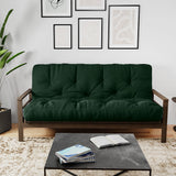 Royal Sleep Products by The Futon Factory 8 inch Foam Futon Mattress - Solid Hunter Green Cover - Full Size - CertiPUR Certified Foams - Made in USA - (Frame not Included) Royal Sleep Products