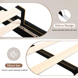 iPormis Upholstered Full Size Bed Frame with Button Tufted Headboard, Linen Platform Bed with Thickened Support Legs, Noise-Free/No Box Spring Needed/Easy Assembly, Black iPormis