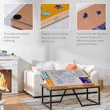 Tektalk Jigsaw Puzzle Table with Integrated Adjustable Stand/Bracket and Removable Cover, for Up to 1500 Pieces (with Integrated Adjustable Stand & Removable Cover) Tektalk