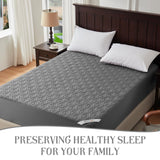 BEDLORE Waterproof Mattress Protector, King Size Mattress Pad with Deep Pocket 6"-18" Depth, Soft Noiseless Dirt-Proof Bed Mattress Cover Washable for Home, Bedroom, Hotel (Gray) BEDLORE