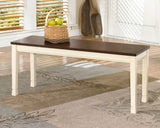 Signature Design by Ashley Whitesburg Cottage Rectangular Dining Bench, Brown & Antique White Signature Design by Ashley