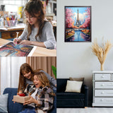 CEOVR Eiffel Tower Diamond Art Kits for Adults, 5D DIY Full Drill Diamond Painting Dots Crystal Gem Art, Adult Crafts Kits Arts and Crafts, Wall Decor for Home Office 12x16inch CEOVR