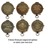 Anniversary Compass Gifts for Husband, Boyfriend, Men, Him | Engraved Compass Personalized | Wedding Gift Compasses to Groom, Bride, Fiancé, Her, Wife, Girlfriend, Spouse (Design My Own) Stanley London