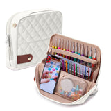 MYBAGZING Empty Crochet Hook Case - Stand Up Organizer with 30 Slots for Hooks & Needles, Crochet Accessories Kit for Lovers & Beginners MYBAGZING