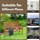 LDAILY Moccha Wood Outdoor Bench, Multi-use, Sturdy and Durable, Easy Assembly, Natural Teak Material, Ideal for Garden, Patio, Porch LDAILY