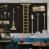 Neoaider Slatwall Panel 8 FT x 4 FT, Interlocking Slat Wall Paneling, Wall Mounted PVC Wallpanel, Suitable for Garage Storage and Organizer, Slatwall Board, Shelves - Black Neoaider