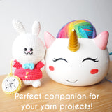 Unicorn Yarn Bowl for Knitting - Cute Ceramic Knitting Bowl Extra Large - Ceramic Yarn Bowl Crochet Accessories Yarn Holder Storage Gift for Knitters Funny Evovee