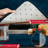 Przemy Washable Runner Rug for Bedroom Living Room, 2x6 Feet Navy Blue Memory Foam Hallway Rugs, Super Soft Modern Indoor Carpet for Bedside Kids Room Boys Girls Dorm Nursery Decor Mat Przemy