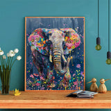 XTXGERL Paint by Numbers Elephant for Adults, Acrylic Oil Painting by Numbers Kits for Beginner with Paintbrushes Brushes Art Crafts Canvas for Home Decor 16x20 inch / 40x50 cm XTXGERL