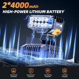 TaskStar Cordless Impact Wrench 1/2 Inch, 900N.m(664ft-lbs) High Torque Brushless Power Impact Gun, 21V 3300RPM Electric Impact Driver with 2x4.0Ah Battery & Fast Charger for Car Tires Truck TaskStar