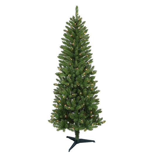 Puleo International Pre-Lit 6' Carson Pine Artificial Christmas Tree with 150 Lights, Green