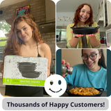 Oval Au Gratin Baking Dishes for Oven Safe and Microwave Cooking and Baking, 4 Pc. Dish Set, Heat Resistant Ceramic with Handles for Serving, Small Mini Casserole Dish, 8” x 5”, 16 oz, Matte Black Home Beets