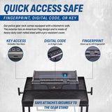 Guard The Line Tac Tower – Police Gear Rack with Quick Access Safe – American Flag Tactical Gear Stand – Law Enforcement Vest and Duty Belt Holder - Cop Caddy Valet Stand - Police Gift Guard The Line