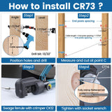 [Patent] Muzata 40 Pack 1/8" Invisible Cable Railing Kit Hardware Swage Lag Screw Hidden for 4x4 6x6 8x8 Wood Posts T316 Stainless Steel Deck Cable Railing System 20 Pairs CR73 Muzata