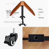 Rukulin Multifunction Table Drop Leaf Dining Table - 47" Solid Wooden Foldable Kitchen Table with 6 Wheels (Brown) Rukulin