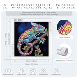 Sanjee 5D Special Shape Diamond Art Kits for Beginners, Chameleon Diamond Painting Kits for Adults, Crystal Rhinestones Diamond Painting for Home Wall Decoration Gift, 12×12inch Sanjee