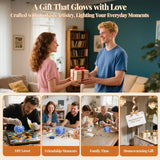 BOHMR DIY Turkish Mosaic Lamp Kit,Table Lamp Making Kit,Easy No Skills Craft for Family Team,Decorative Table Desk Light Crfat Kit for Living Room Bedroom, Make Your Own Table Lamp,Gifts,Blue BOHMR