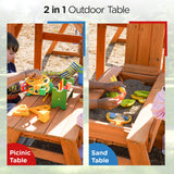 Dolphin Playground Wooden Swing Sets for Backyard with 2 in 1 Outdoor Table, Outdoor Playset for Kids 3-10 with Rock Climbing Wall, 6FT Wave Slide, Fort, and 2 Belt Swings, Playground Accessories DOLPHIN PLAYGROUND T