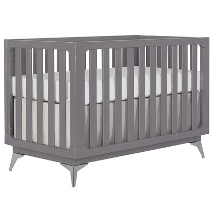 Dream On Me Harper 4-In-1 Convertible Crib In Storm Grey, Greenguard Gold & JPMA Certified, 3 Mattress Height Settings