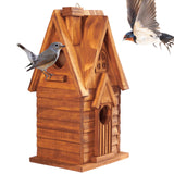 MIXUMON Bird Houses for Outside, Outdoor 2 Bird House Room for 2 Bird Families Bluebird Finch Cardinals Hanging Birdhouse for Garden (Style 11) MIXUMON