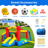 WELLFUNTIME Inflatable Bounce House,Jumping Castle Slide with Blower,Kids Bouncer with Ball Pit WELLFUNTIME