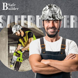 SAFEBUILDER SBD-G1C Construction Full Brim Safety Helmet HDPE Hard Hat Vented OSHA Approved Hardhats Sunshade Carbon Fiber Pattern Industrial Work Certified ANSI/ISEA Z89.1 (Shh Full Brim Hard Hat) SAFEBUILDER