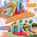 Whubefy Bounce House, Inflatable Bounce House for Kids 3-6 Big Kids 8-12, Indoor/Outdoor Double Slide Obstacle Bouncer with Blower, 12 x 9FT Jumping Castle with Center Hoop for Family Backyard Wesoky