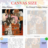 Halloween Paint by Numbers Kits for Adults - Painting by Numbers Kit Halloween, Horror Adults Paint by Number Kits on Canvas Without Frame Oil Painting Acrylic Paints for Home Wall Decor 16X20 inch ajepon