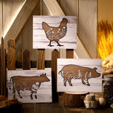 Jetec 3 Pieces Farmhouse Kitchen Signs Cow Rooster and Pig Decors 7.9 x 5.9 Inch Rustic Wooden Signs Country Wall Decorations for Kitchen Wall Decor and Home Decor (Cute Style) Jetec