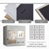 SHEFFIELD HOME 9 Piece Gallery Wall Frame Set, 12x12 in. Matted to 8x8 in. (Light Natural) SHEFFIELD HOME