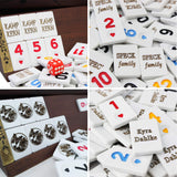 Antochia Crafts Personalized Rummy Game Complete Set - Wooden Custom Rummy Racks and Tiles Antochia Crafts