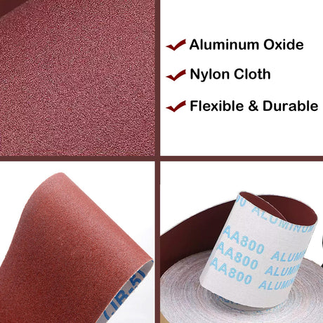 Emery Cloth Roll, 6 Grits 1'' x 26' Sand Paper Roll with Dispenser, 80 150 240 320 400 600 Grit Sandpaper Assortment, Wet Sanding Paper for Metal Automotive Furniture Wood HL-YMXQ