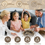 KAAYEE Wooden Puzzles for Adults, 3D Vision Effect 3D Deer Wooden Jigsaw Puzzles Unique Shape Advanced Wood Puzzle Adult, 3D Effect Flat Puzzle Birthday Gifts Family Game (8.5 * 8.3in 100pcs) KAAYEE