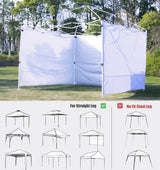 SCOCANOPY SideWall for 12x12ft Canopy Frame, 3 Pack SunWalls Only,(White) SCOCANOPY