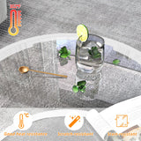 Round Glass Coffee Table for Living Room,Minimalist Modern Center Table with Metal Frame for Small Space,Easy Assembly,27 x 27In, White Easy Paws