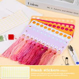 LOKUNN Embroidery Floss Organizer, 5 Color Plastic Floss Bobbin, Cross Stitch Thread Organizer and Storage, Floss Cards with 20 Holes and Label, Craft DIY Embroidery LOKUNN