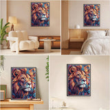 EOBROMD Paint by Numbers Kits for Adults Animal, Lion DIY Kits Crafts for Beginner, Painting Kits Adults, Oil Paint by Numbers for Home Decor Gift 16x20inch(Without Frame) EOBROMD
