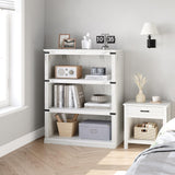 GAOMON 3 Tier Bookcase, Farmhouse Book Shelf with Storage Open Display Bookshelves, 40" Low Book Case Wooden 3 Shelf Bookcase Home Decor Furniture for Home Office, Living Room, Bed Room - White GAOMON