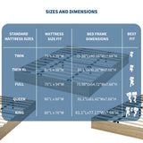 ELETHEBIA Twin Size Wooden Platform Bed Frame, Floor-Standing Bed Frame with Wood Slats Support, No Box Spring Needed, Low Profile, No Headboard, Easy Assembly, for Small Bedrooms, Apartments, Oak ELETHEBIA