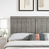 Modway MOD-6219-GRY Robbie King Wood Headboard, Gray Modway