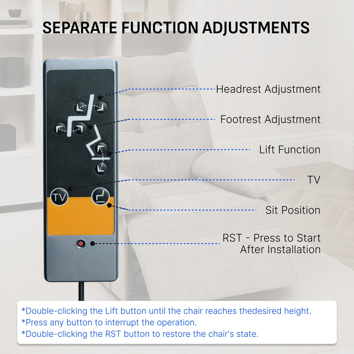FLEXISPOT XL1 Power Lift Recliner Chair for Elderly, Triple Motor Electric Lift Chair with Infinite Position, Side Pockets, Stand Assist for Seniors, Single Sofa for Living Room Bedroom (Brown) FLEXISPOT