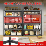 FogQueen 47.2" W x 23.7" D Garage Shelving Heavy Duty Storage Racks 3000LBS Adjustable Metal Shelfs 5 Tier Shelving Units Garage Storage Shelves Industrial Utility Shelf 72" H Tall Shelf for Storage FogQueen