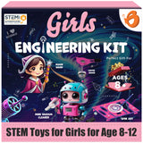 ButterflyEdufields 100+ STEM Projects | Girls Mini Engineering Kit for Ages 8 10 12 15 Years | Ultimate DIY Science Experiments for Kids | Educational Engineering Toys Best Birthday Gift idea Butterfly EduFields