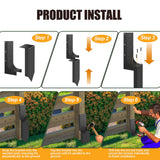 Codesteel Thickened Fence Post Repair Kit, 3.6"x3.6" Ground Spike Anchor, 2 Pack Heavy Duty Steel Repair Stakes for Wooden Posts Codesteel