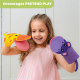 jackinthebox Hand Puppet Making Kit - 6 Safari Animals Felt Puppet Craft Kit for Kids, Creative DIY Arts & Crafts Kit Make Your Own Puppets, Storytelling Role Play, Great Craft Gifts for Kids Ages 4-8 jackinthebox