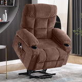 BOSMILLER Power Lift Recliner Chair for Elderly with Heat and Vibration Massage,Electric Recliner with USB Charging Port for Living Room, Infinite Position, Side Pocket BOSMILLER