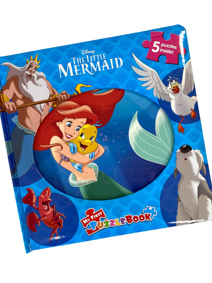 Disney The Little Mermaid My First Puzzle Book - Jigsaw Puzzles for kids, 10-page board book, 5 puzzles to enjoy