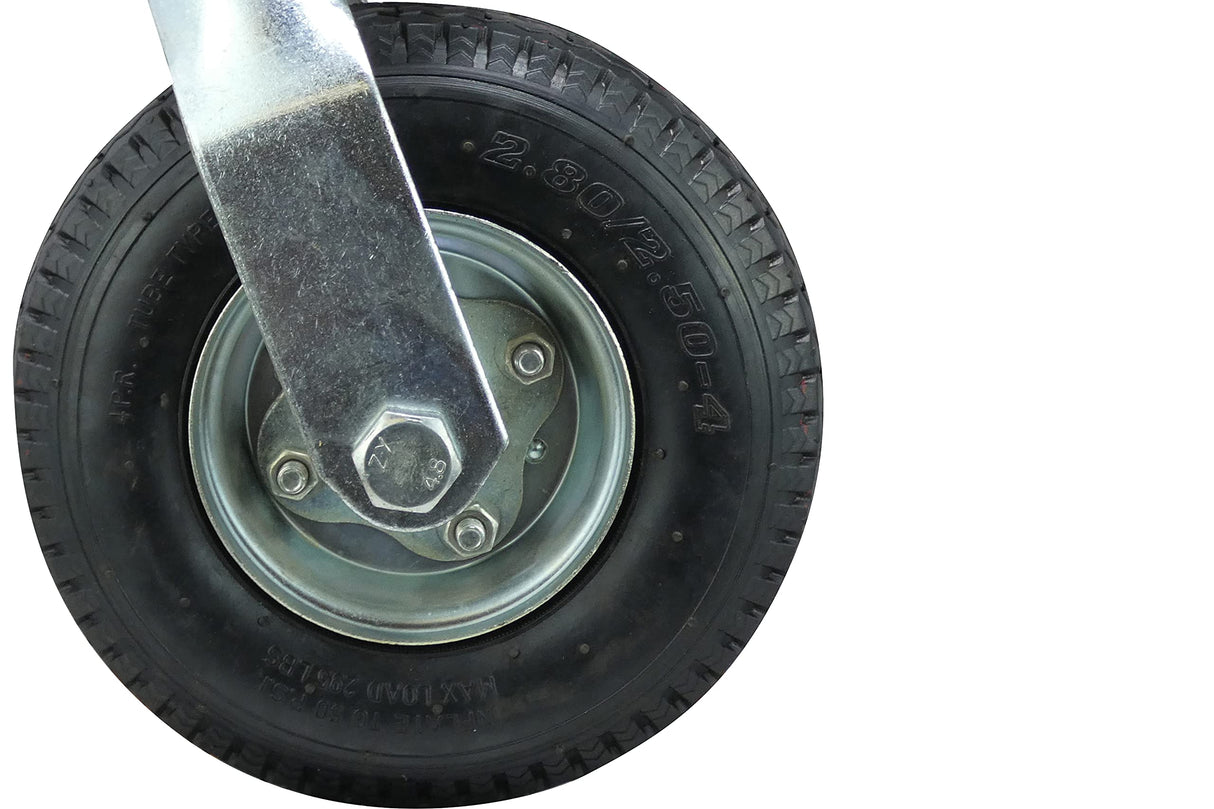 Shepherd Hardware 9794 8-Inch Pneumatic Caster Wheel, Swivel Plate, Steel Hub with Ball Bearings, 5/8-Inch Bore Centered Axle Shepherd