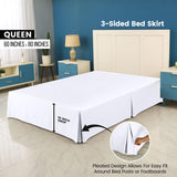 Utopia Bedding Queen Bed Skirt - Soft Quadruple Pleated Ruffle - Easy Fit with 16 Inch Tailored Drop - Hotel Quality, Shrinkage and Fade Resistant (Queen, White) Utopia Bedding
